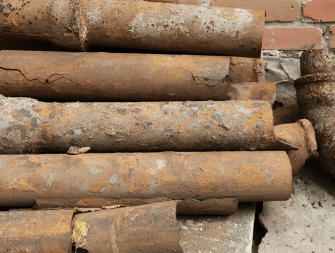 dismantling of old plumbing